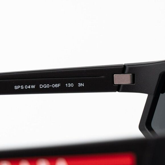 NEW Prada Linea Rossa PS04WS DG006F Black Rubber Dark Grey Single Lens Unisex - Picture 9 of 11